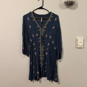 Boho Teal Free People Dress